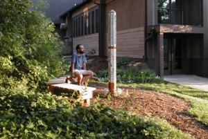 Peace Pole outside the Meetinghouse